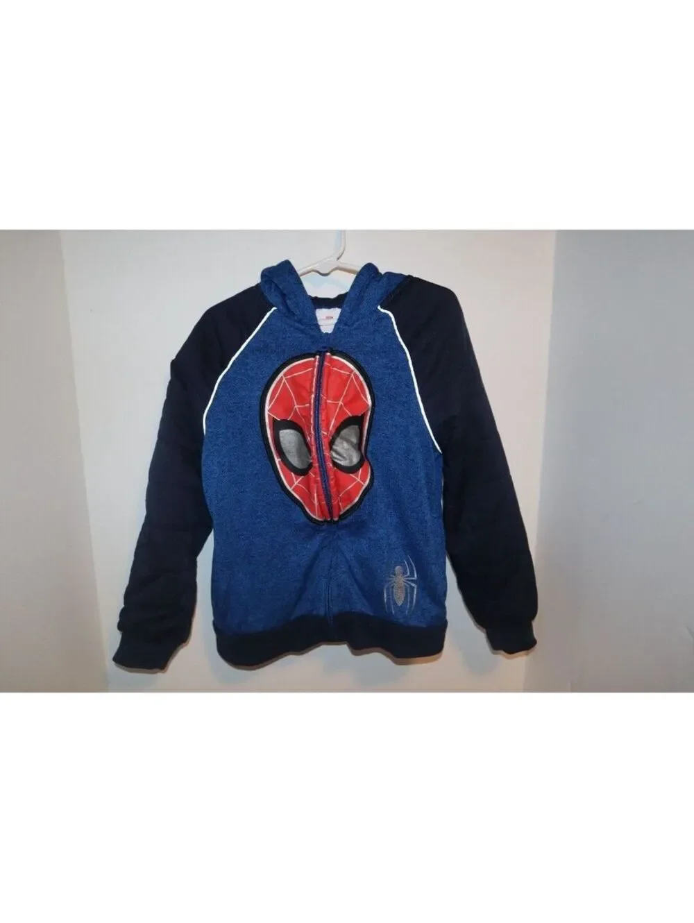 Marvel Boys Spider-Man Hooded Jacket Size 6T Blue Black